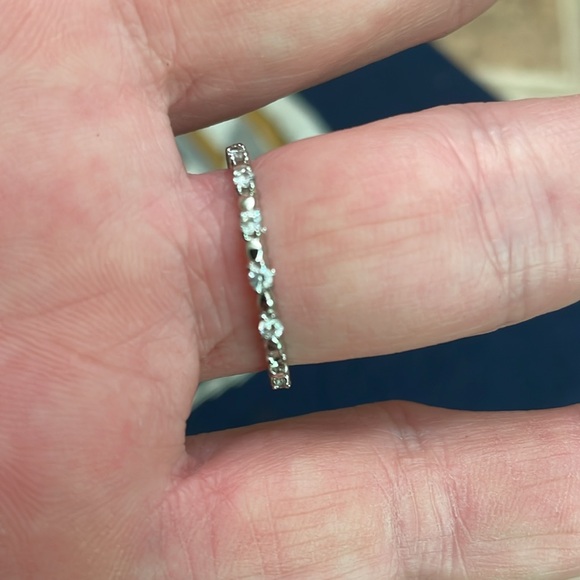 Large Yellow statement Ring Eternity Band - Picture 3 of 5